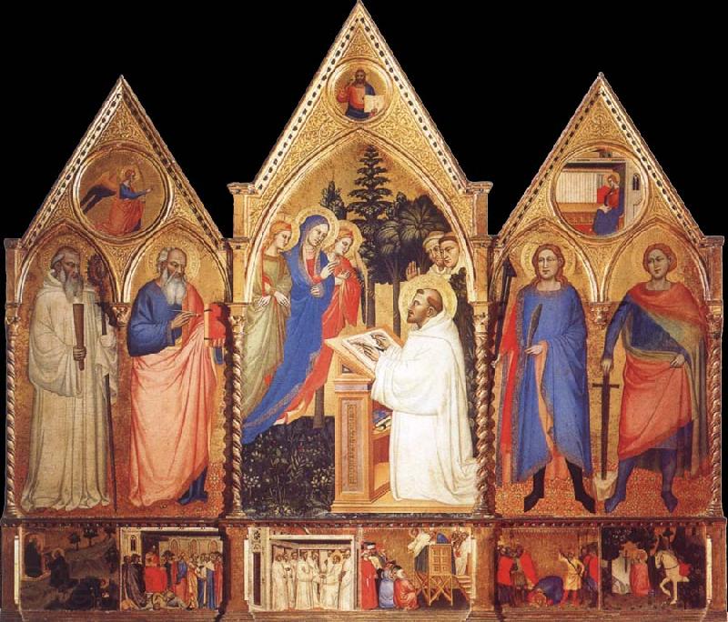 Matteo Di Pacino St.Bernard-s Vision of the Virgin with Saints Spain oil painting art
